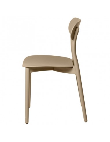 Cadeira de polipropileno design GRETA, cor beige.
