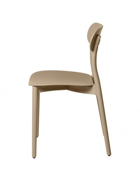 Cadeira de polipropileno design GRETA, cor beige.