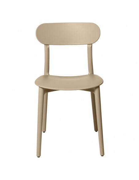 Silla en polipropileno de diseño GRETA color beige.