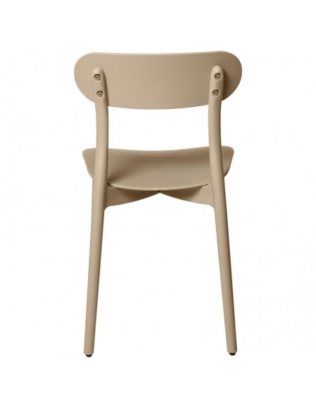 Cadeira de polipropileno design GRETA, cor beige.