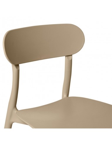 Cadeira de polipropileno design GRETA, cor beige.