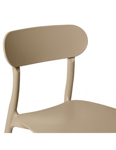 Silla en polipropileno de diseño GRETA color beige.
