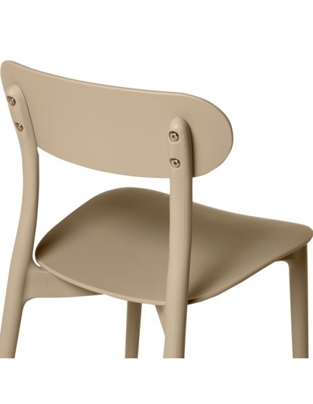 Silla en polipropileno de diseño GRETA color beige.