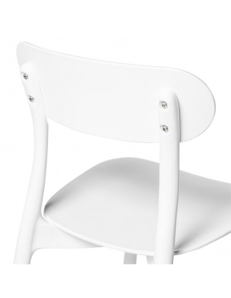 Silla en polipropileno de diseño GRETA, color blanco.