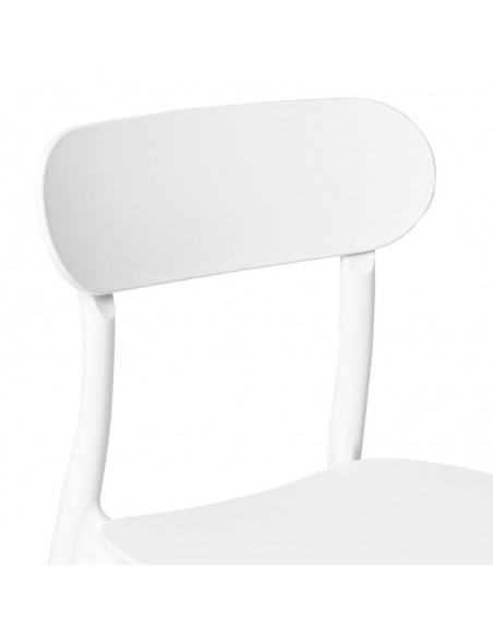 Silla en polipropileno de diseño GRETA, color blanco.