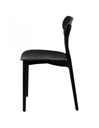 Cadeira de polipropileno design GRETA,cor preto.