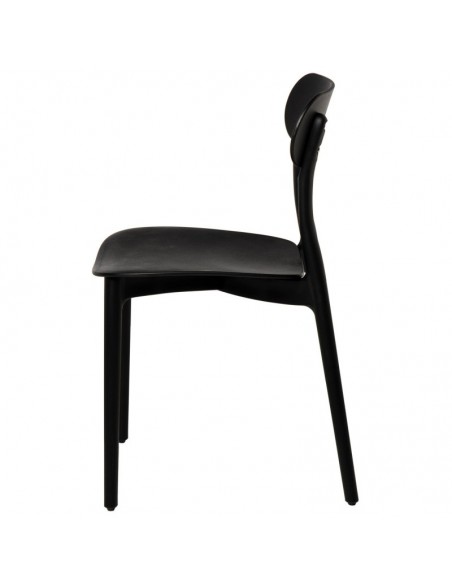 Cadeira de polipropileno design GRETA,cor preto.