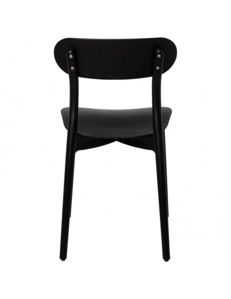 Silla en polipropileno de diseño GRETA, color negro.