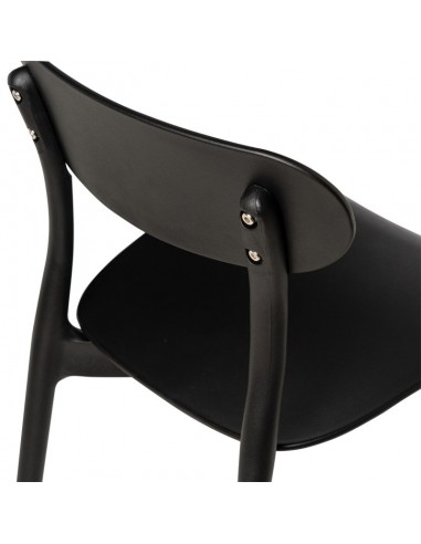 Cadeira de polipropileno design GRETA,cor preto.