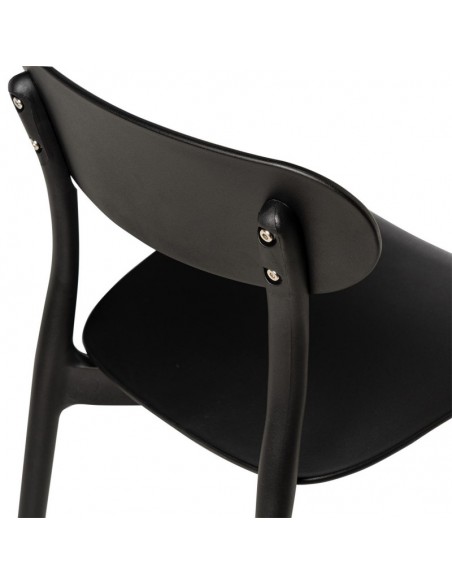 Cadeira de polipropileno design GRETA,cor preto.