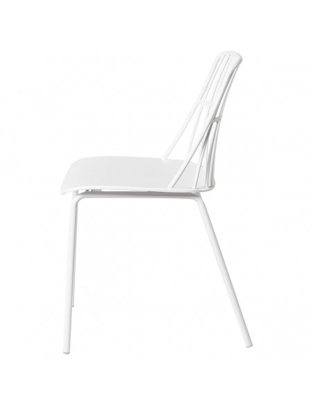 Silla de cocina NERINA, polipropileno y metal blanco