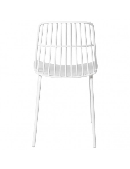 Silla de cocina NERINA, polipropileno y metal blanco