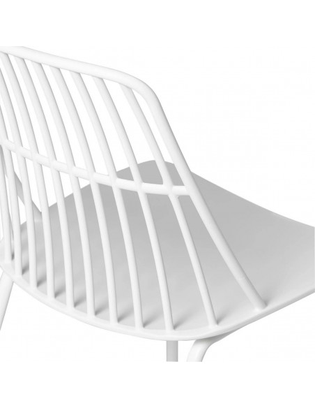 Silla de cocina NERINA, polipropileno y metal blanco