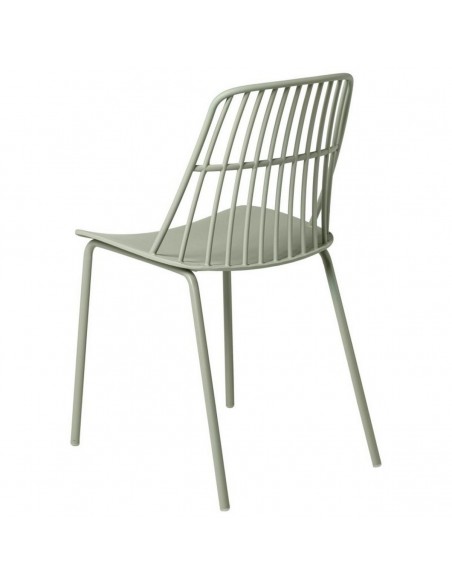 Silla NERINA, polipropileno menta y patas de metal menta.