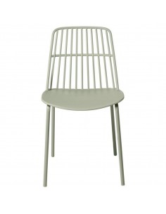 Silla NERINA, polipropileno menta y patas de metal menta.