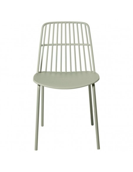 Silla NERINA, polipropileno menta y patas de metal menta.