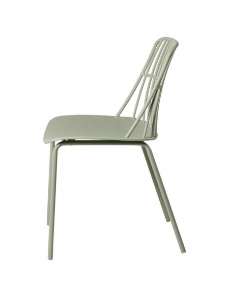 Silla NERINA, polipropileno menta y patas de metal menta.