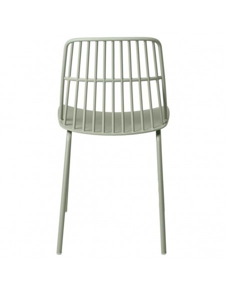 Silla NERINA, polipropileno menta y patas de metal menta.