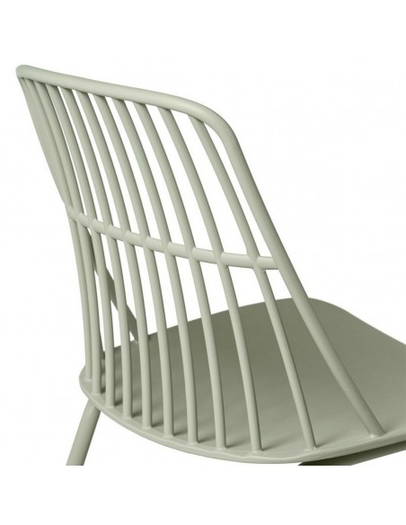 Silla NERINA, polipropileno menta y patas de metal menta.