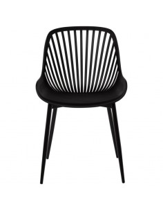 Cadeira de cozinha RANIA, polipropileno e metal preto