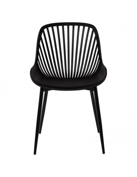 Silla de cocina RANIA, polipropileno y metal negro