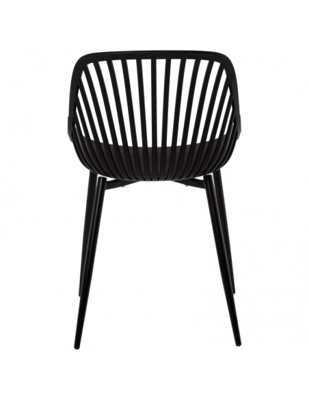 Silla de cocina RANIA, polipropileno y metal negro