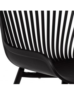 Silla de cocina RANIA, polipropileno y metal negro 2