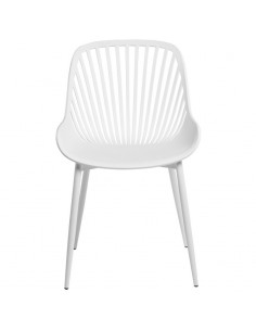 Cadeira de cozinha RANIA, polipropileno e metal branco