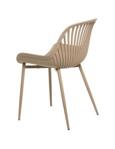 Silla de cocina RANIA, polipropileno y metal beige 2