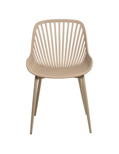 Silla de cocina RANIA, polipropileno y metal beige