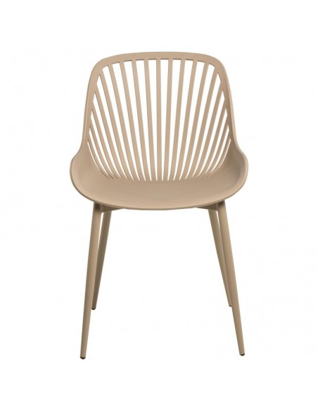 Silla de cocina RANIA, polipropileno y metal beige
