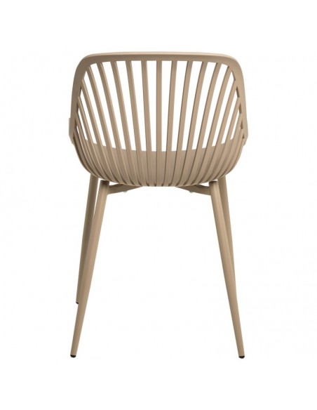 Silla de cocina RANIA, polipropileno y metal beige