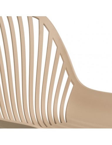 Silla de cocina RANIA, polipropileno y metal beige