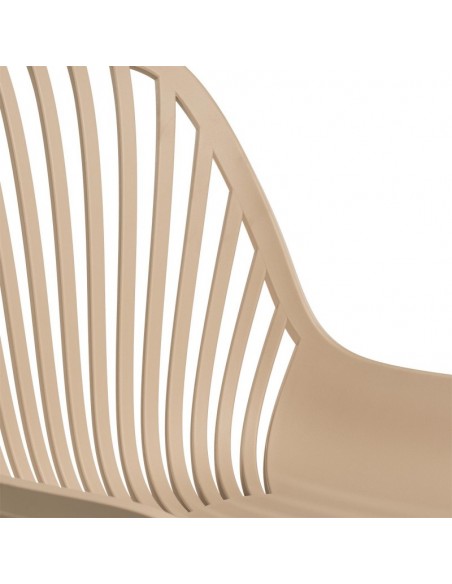 Silla de cocina RANIA, polipropileno y metal beige