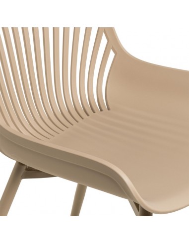 Silla de cocina RANIA, polipropileno y metal beige