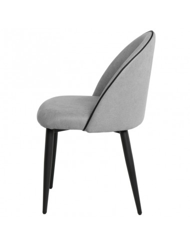 Silla de comedor SLOANE, tapizada color gris...