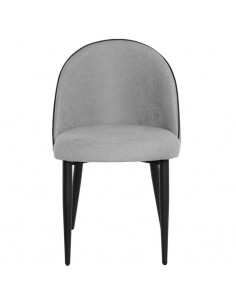 Silla de comedor SLOANE, tapizada color gris claro con... 2