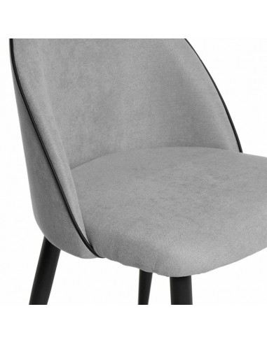 Silla de comedor SLOANE, tapizada color gris...