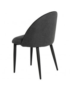 Silla de comedor SLOANE, tapizada color gris oscuro con... 2