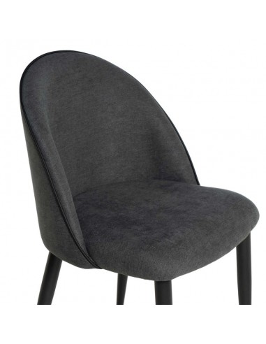 Silla de comedor SLOANE, tapizada color gris...