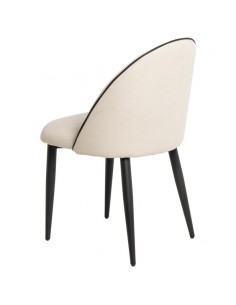 Cadeira de jantar SLOANE, estofada Beige com pernas de... 2