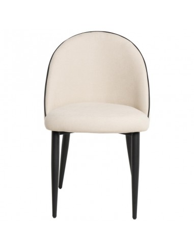 Silla de comedor SLOANE, tapizada color beige...
