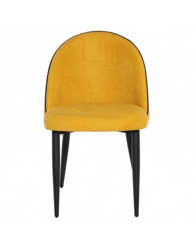 Cadeira de jantar SLOANE, estofada amarelo com...