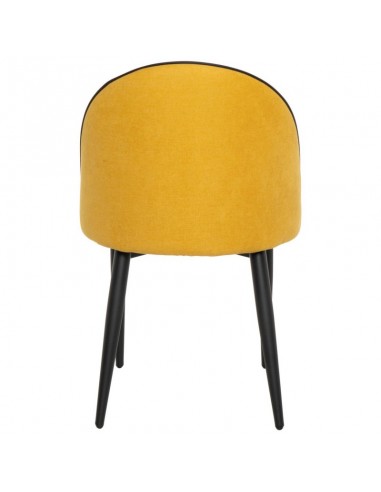 Cadeira de jantar SLOANE, estofada amarelo com...