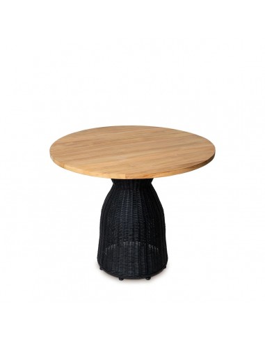 Mesa redonda de rattan CHIARA 90 em natural e...