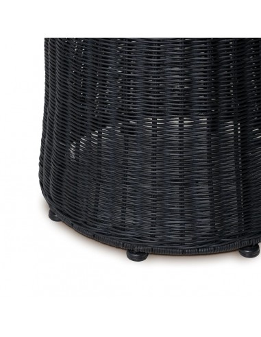 Mesa redonda de rattan CHIARA 90 em natural e...