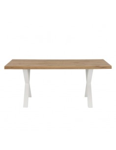 Mesa diseño industrial CORINE 140 x 90 cm, roble, metal...