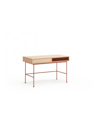 Escritorio de Teulat minimalista YOKO 120 x 78, roble y teja