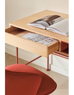 Secretária minimalista Teulat YOKO 120 x 78, carvalho e... 2