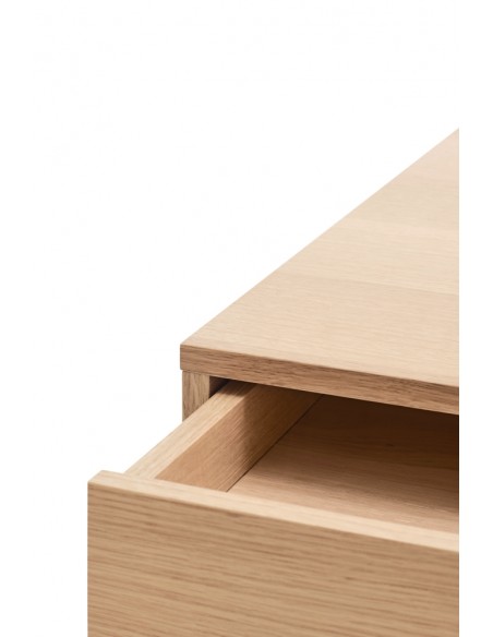 Secretária minimalista Teulat YOKO 120 x 78, carvalho e terracota